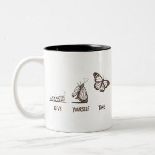 Inspirerend citaat cadeau motivatie geestelijke ge tweekleurige koffiemok
