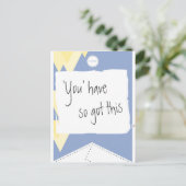 Inspirerend citaat. cut-out vlaggengift briefkaart (Staand voorkant)