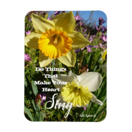 Inspirerend Citaat Daffodil Floral Flower Magnet Magneet
