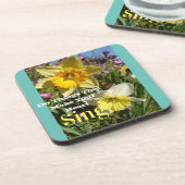 Inspirerend citaat Daffodil Spring Floral Bier Onderzetter (Linkerzijde)