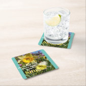 Inspirerend citaat Daffodil Spring Floral Kartonnen Onderzetters (Insitu)