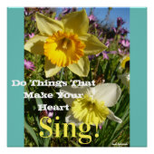 Inspirerend citaat Daffodil Spring Floral Perfect Poster (Voorkant)