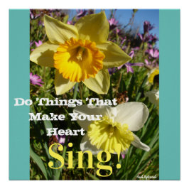 Inspirerend citaat Daffodil Spring Floral Perfect Poster
