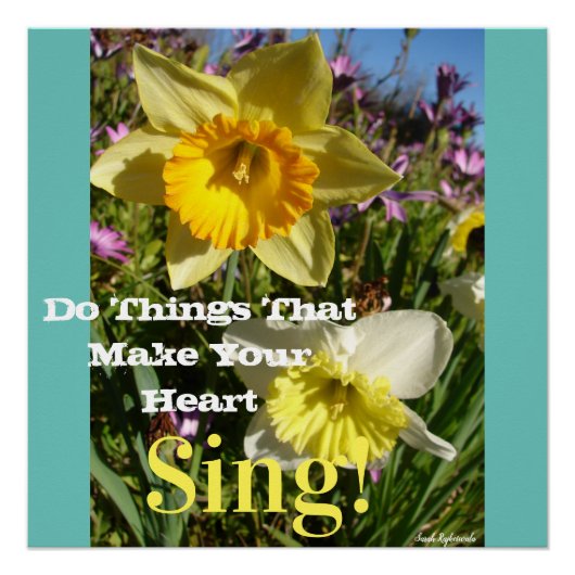 Inspirerend citaat Daffodil Spring Floral Perfect Poster (Voorkant)