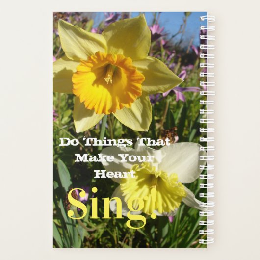 Inspirerend citaat Daffodil Spring Floral Planner (Achterkant)