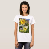 Inspirerend citaat Daffodil Spring Floral T-shirt (Voorkant volledig)