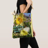 Inspirerend citaat Daffodil Spring Floral Tote Bag (Dichtbij)