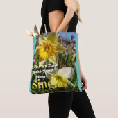 Inspirerend citaat Daffodil Spring Floral Tote Bag (Dichtbij)