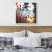 Inspirerend citaat "Dance between the Raindrops" Canvas Afdruk (Insitu (Slaapkamer))