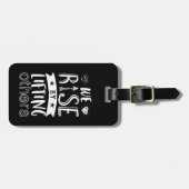 Inspirerend citaat dat wij verhogen door anderen o bagagelabel (Voorkant horizontaal)