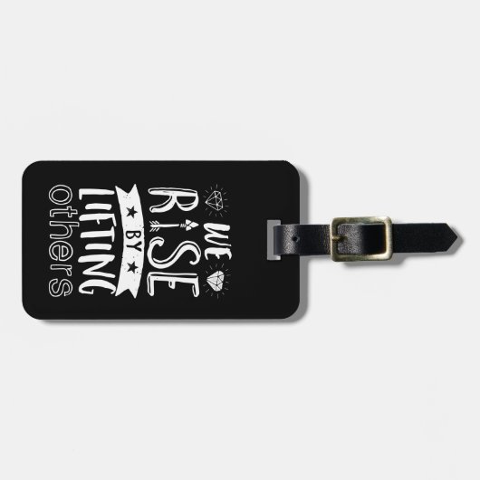 Inspirerend citaat dat wij verhogen door anderen o bagagelabel (Voorkant horizontaal)