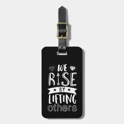 Inspirerend citaat dat wij verhogen door anderen o bagagelabel (Voorkant verticaal)