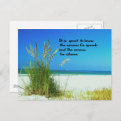 Inspirerend Citaat de geluiden van Stilte Briefkaart (Voorkant / Achterkant)