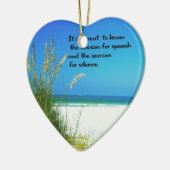 Inspirerend Citaat de geluiden van Stilte Keramisch Ornament (Links)