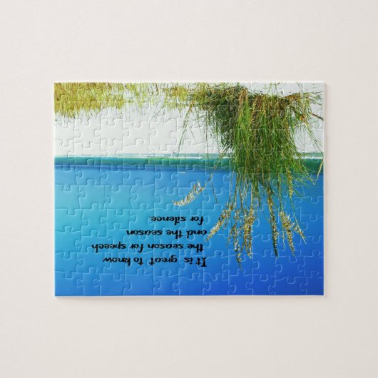 Inspirerend Citaat de geluiden van Stilte Legpuzzel (Horizontaal)