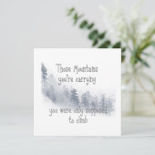 Inspirerend Citaat die bergen die je draagt (Staand voorkant)