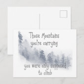 Inspirerend Citaat die bergen die je draagt Briefkaart (Voorkant / Achterkant)