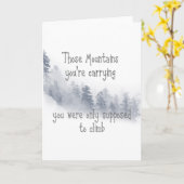 Inspirerend Citaat die bergen die je draagt Kaart (Gele Bloem)