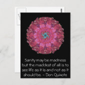 Inspirerend citaat Don Quichot Briefkaart (Voorkant / Achterkant)