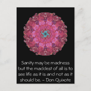 Inspirerend citaat Don Quichot Briefkaart
