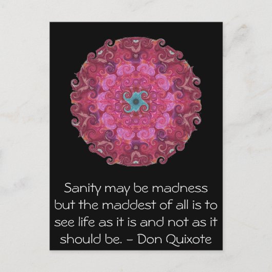 Inspirerend citaat Don Quichot Briefkaart (Voorkant)
