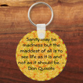 Inspirerend citaat Don Quichot Sleutelhanger (Voorkant)
