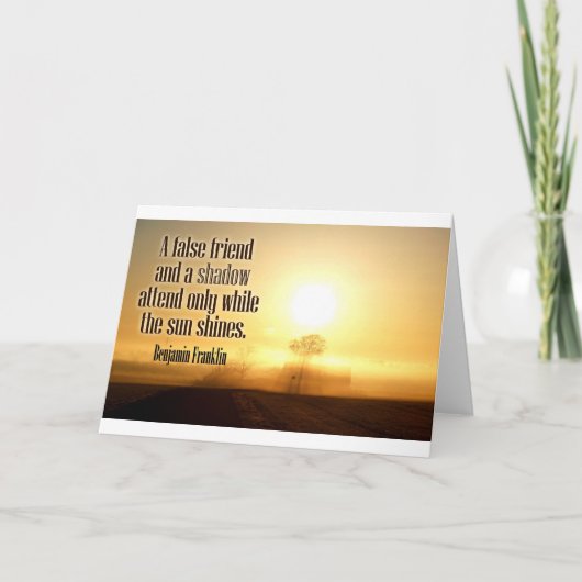 Inspirerend Citaat door Benjamin Franklin Kaart (Voorkant)