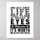  Inspirerend citaat: een goed leven Poster (Voorkant)