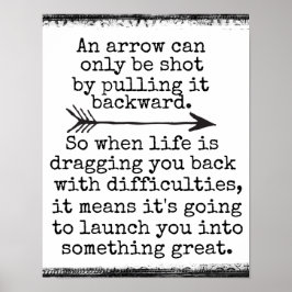 Inspirerend Citaat: Een Pijl kan slechts zijn Poster