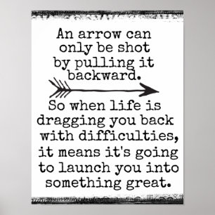 Inspirerend Citaat: Een Pijl kan slechts zijn Poster