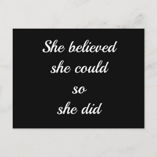 Inspirerend citaat eenvoudige letters briefkaart