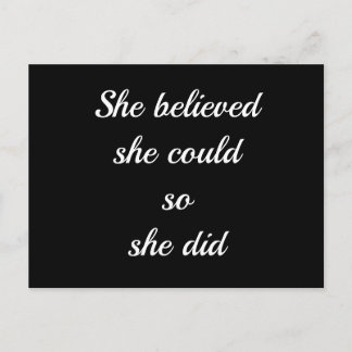 Inspirerend citaat eenvoudige letters briefkaart