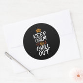 Inspirerend Citaat en Slogan houden uit de Koude v Ronde Sticker (Envelop)