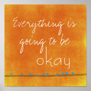 Inspirerend Citaat en vogels op Poster van de Draa