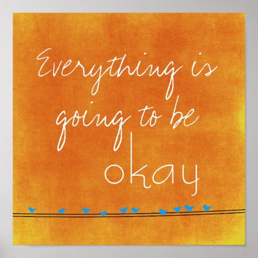 Inspirerend Citaat en vogels op Poster van de Draa (Voorkant)