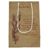 Inspirerend Citaat enkel voor vandaag gepersonalis Medium Cadeauzakje (Achterkant)