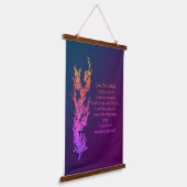 Inspirerend citaat enkel voor vandaag zwart hangend wandkleed (Gebogen)