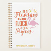 Inspirerend Citaat Flamingo de Naam van het Monogr Planner (Voorkant)