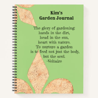 Inspirerend citaat Fleur de lis Garden Journal Notitieboek