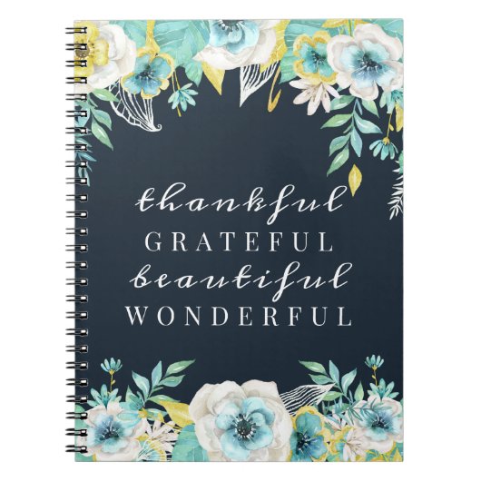 Inspirerend Citaat Floral Notitieboek en Journal (Voorkant)