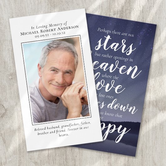 Inspirerend Citaat Funeral Memorial Kaart