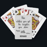 Inspirerend citaat Happy 30th Birthday Name Pokerkaarten<br><div class="desc">Inspirerend prijsopgave op maat: voeg de naam Happy 30th Birthday design Pplaykaarten toe.</div>