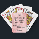 Inspirerend citaat Happy 90th Birthday Name Pokerkaarten<br><div class="desc">Inspirerend prijsopgave op maat: voeg de naam Happy 90th Birthday design-kaarten toe.</div>