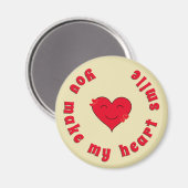 Inspirerend citaat hartglimlach appreciatie magneet (Voorkant / Achterkant)