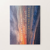 Inspirerend citaat hemel lijkt dichter bij het str legpuzzel (Verticaal)