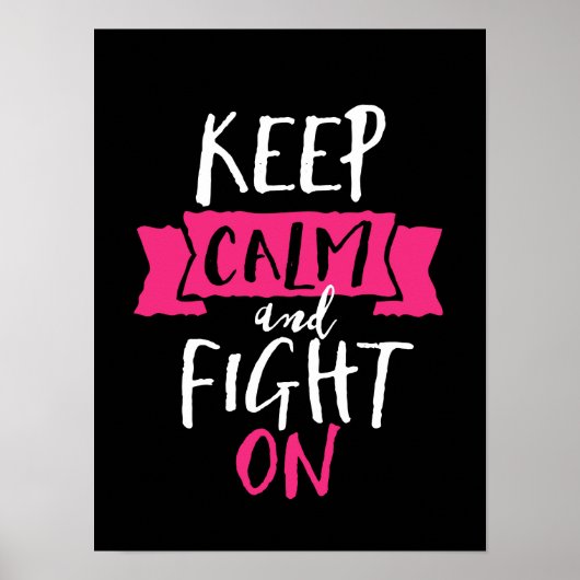 Inspirerend Citaat houdt kalm en vecht aan Poster (Voorkant)