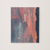 Inspirerend Citaat Imagine Mountain Sunset Foto Legpuzzel (Verticaal)