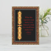 Inspirerend citaat in elegant decoratief ontwerp (Staand voorkant)