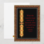 Inspirerend citaat in elegant decoratief ontwerp (Voorkant / Achterkant)