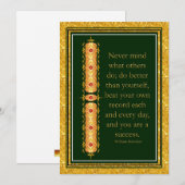 Inspirerend citaat in elegant decoratief ontwerp (Voorkant / Achterkant)